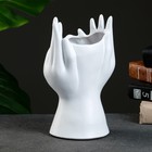 Кашпо - органайзер "Руки и лицо" белое, 21х13см - фото 40279523