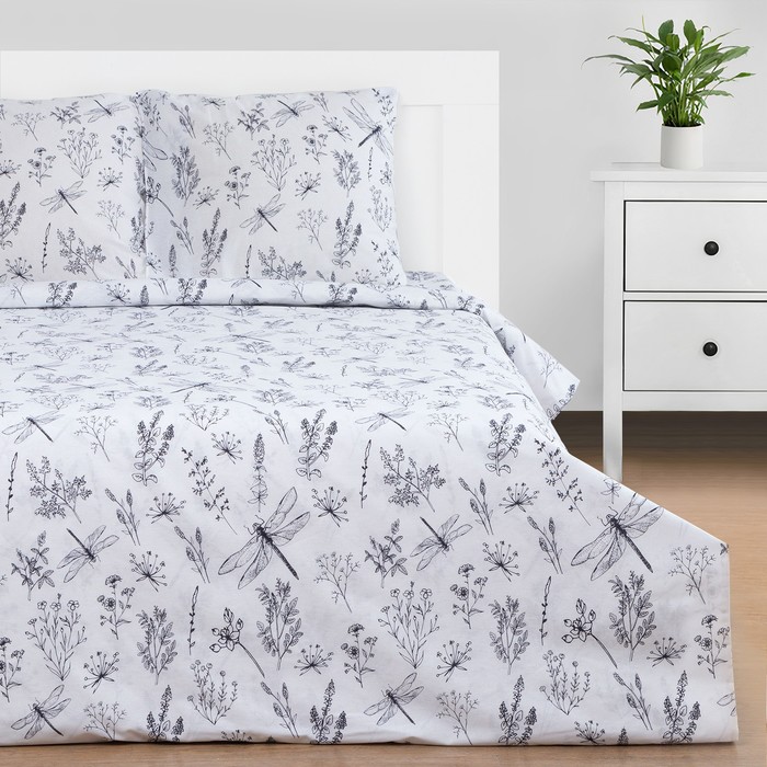 Постельное бельё 2-спальное «Этель. Стрекозы», бязь