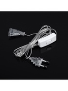 Удлинитель для комнатных гирлянд с выключателем, 3 м, прозрачная нить, УМС-вилка 6710027