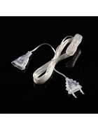 Удлинитель для комнатных гирлянд с выключателем, 5 м, прозрачная нить, УМС-вилка - Фото 4