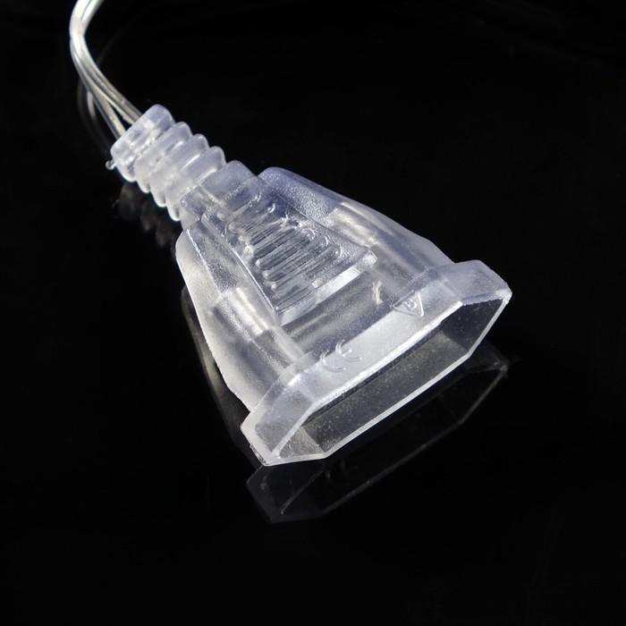 Удлинитель для комнатных гирлянд с выключателем, 5 м, прозрачная нить, УМС-вилка - фото 1892694277