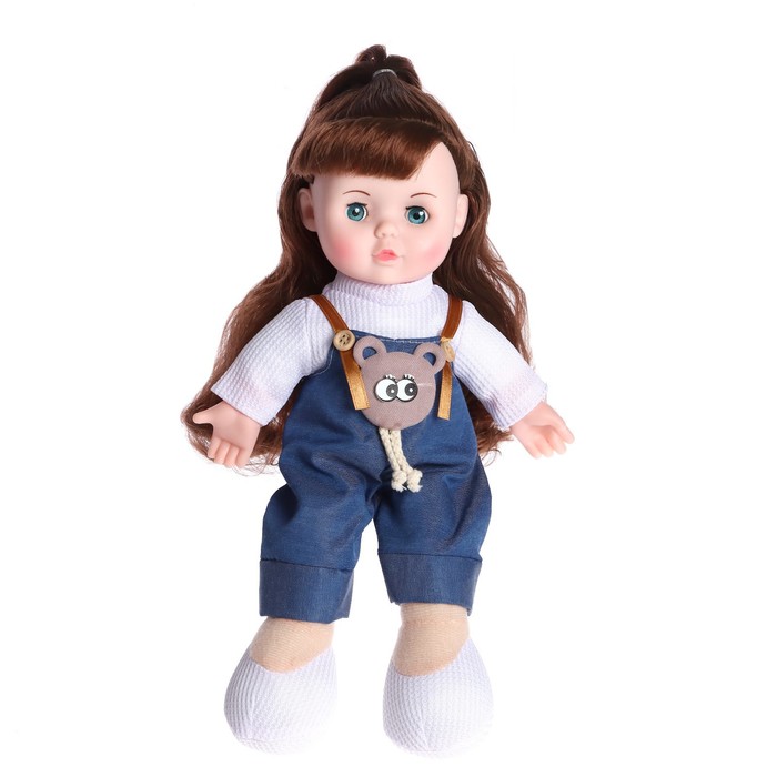 Кукла мягконабивная «Милашка» 32 см, со звуком, в комбинезоне