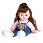 Кукла мягконабивная «Милашка» 32 см, со звуком, в комбинезоне - фото 3869408