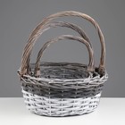 Набор корзин, 3шт, лоза, S:24х24хH12хHH26, M:29х29хH13хHH31, L:34х34хH15хHH36 см 7107526