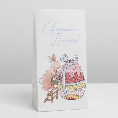 Пакет подарочный без ручек «Светлой Пасхи!», 10×19.5×7 см