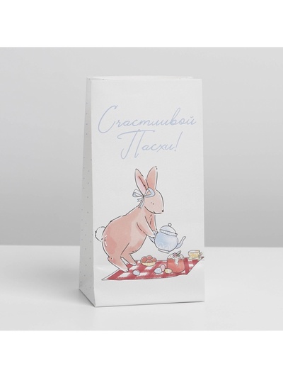 Пакет подарочный без ручек «Светлой Пасхи!», 10×19.5×7 см
