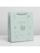 Пакет подарочный, упаковка, «Милая лягушка», 16.5 х 14 х 7 см - Фото 1