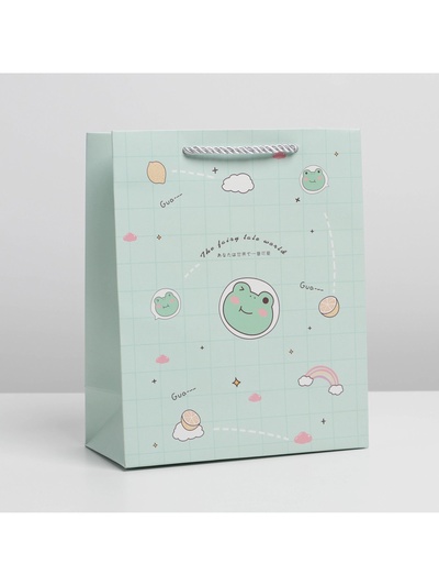 Пакет подарочный, упаковка, «Милая лягушка», 16.5 х 14 х 7 см