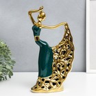 Сувенир керамика "Танец Кармен" тёмно-зелёный с золотом 31х17 см - фото 301490757
