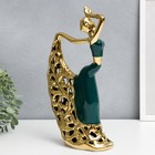 Сувенир керамика "Танец Кармен" тёмно-зелёный с золотом 31х17 см - фото 24117118