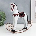 Фигурка дерево «Лошадка-качалка», белая с красным, 22×5×23 см - Фото 1