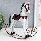 Фигурка дерево «Лошадка-качалка», белая с красным, 22×5×23 см - Фото 2