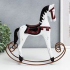 Фигурка дерево «Лошадка-качалка», белая с красным, 22×5×23 см - Фото 3