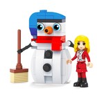 Конструктор новый год «Праздничный снеговик», 74 детали, в пакете - фото 5964733