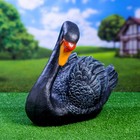 Садовая фигура "Лебедь" черный, 34х25х40см - Фото 2