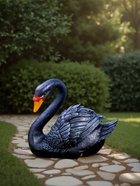 Садовая фигура "Лебедь" черный, 34х25х40см 7728756