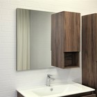 Зеркало шкаф Comforty Бордо 90 для ванной комнаты, цвет дуб темно-коричневый - фото 295480661