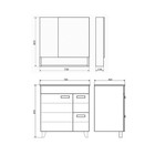 Зеркало шкаф для ванной комнаты Comforty «Клеон 75», 750×800 мм, цвет белый/дуб дымчатый - Фото 3