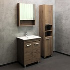 Зеркало шкаф Comforty Марио 60 для ванной комнаты, цвет дуб тёмный - Фото 2