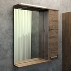 Зеркало шкаф для ванной комнаты Comforty «Марио 75», цвет дуб тёмный - Фото 1