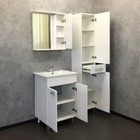 Зеркало шкаф Comforty Модена М-60 для ванной комнаты, цвет белый матовый - Фото 4