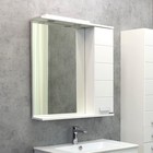 Зеркало шкаф Comforty Модена М-75 для ванной комнаты, цвет белый матовый - фото 295480722