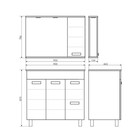 Зеркало шкаф Comforty Модена М-90 для ванной комнаты, цвет белый матовый 7729770 - фото 319751525