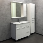 Зеркало шкаф Comforty Модена М-90 для ванной комнаты, цвет белый матовый 7729770 - фото 319751526