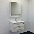 Зеркало шкаф Comforty Никосия 70 для ванной комнаты, цвет дуб белый - Фото 2