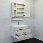Зеркало шкаф Comforty Никосия 70 для ванной комнаты, цвет дуб белый - Фото 4