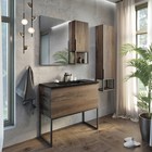 Зеркало шкаф Comforty Равенна для ванной комнаты, цвет дуб темно-коричневый - Фото 2