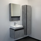 Зеркало шкаф Comforty Эдинбург 60 для ванной комнаты, цвет бетон светлый - Фото 4