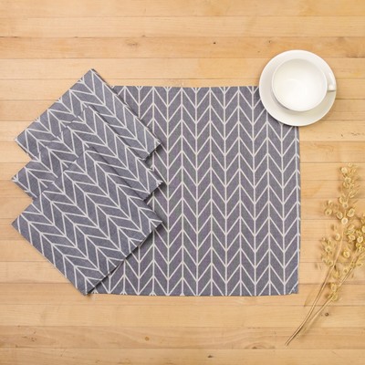 Набор декоративных салфеток «Доляна. Ёлочка», 40×40 см, 4 шт., 100% п/э