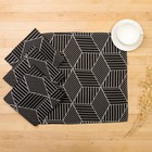 Набор декоративных салфеток «Доляна. Тренд», 40×40 см, 4 шт., чёрный, 100% п/э - Фото 1