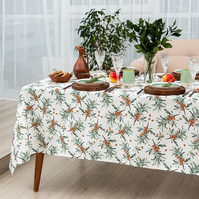 Скатерть «Этель» Berry garden 149×110 см, 100% хлопок, репс 210 г/м²