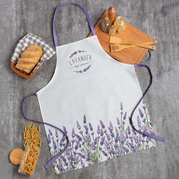 Фартук кухонный «Этель» Lavender, 60×70 см, 100% хлопок, саржа 190 г/м² - Фото 1