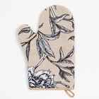 Варежка-прихватка «Доляна» Blooming garden, 20×27 см, 100% хлопок, ватин 250 г/м² - фото 46300874