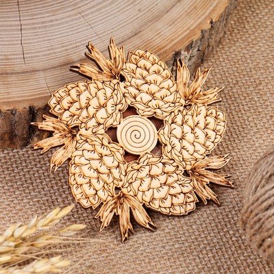 Подставка под горячее «Еловая шишка» d=11 см, можжевельник