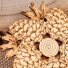 Подставка под горячее «Еловая шишка» d=11 см, можжевельник (комплект 2 шт)