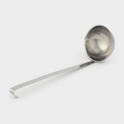 Половник кухонный - чумичка «Поварской», 500 мл, d=14 см, ручка 39 см, толщина 1.2 мм, цельнотянутая ручка