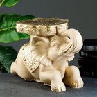 Фигура - подставка "Слон лежа" слоновая кость, 26х42х22см - фото 4655030