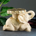 Фигура - подставка "Слон лежа" слоновая кость, 26х42х22см - фото 9580298