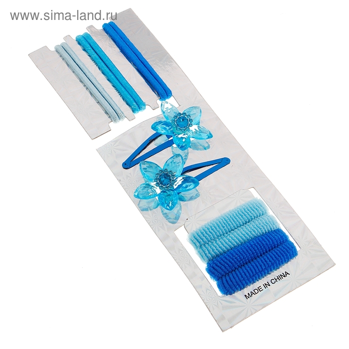 набор для волос классика( 10 шт резинок 2 зажима ромашка) - Фото 1