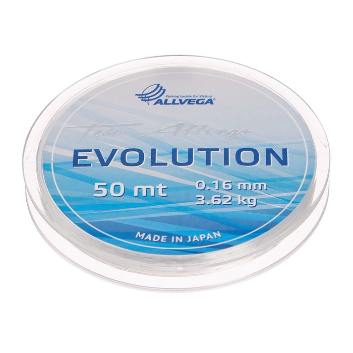 Леска монофильная ALLVEGA Evolution, диаметр 0.16 мм, тест 3.62 кг, 50 м, прозрачная - Фото 1