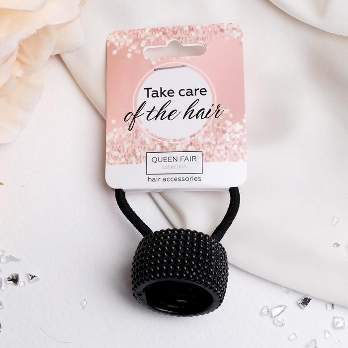 Резинка для волос «Модная штучка», точки, чёрные - Фото 1
