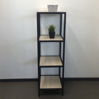 Стеллаж напольный Comforty «Мальме 40», 360×1200×360 мм, цвет дуб дымчатый/чёрный