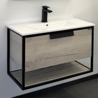 Тумба-умывальник COMFORTY «Бонн-75» цвет дуб дымчатый, с раковиной COMFORTY 75E - Фото 1