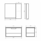 Тумба-умывальник COMFORTY «Бонн-90» цвет дуб дымчатый, с раковиной Quadro 90 - Фото 3