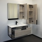 Тумба-умывальник COMFORTY «Бонн-90» цвет дуб дымчатый, с раковиной Quadro 90 - Фото 7