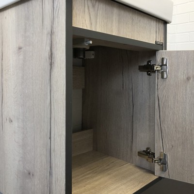 Тумба – умывальник Comforty «Вена – 45», с раковиной Адриана 45, цвет дуб дымчатый